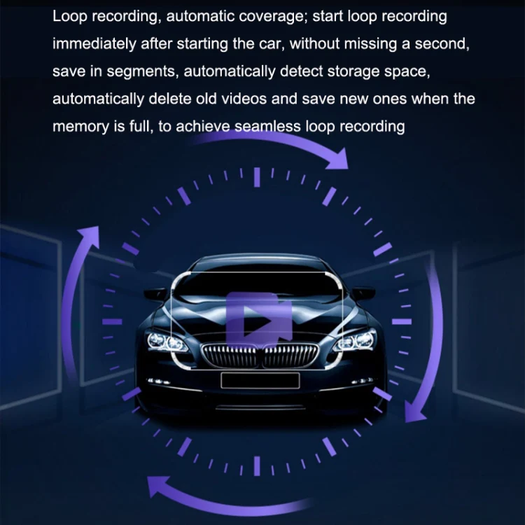 M8 Hidden Driving Recorder WiFi Phone Connecting Car Parking Monitoring 1080P HD Recorder(Without Button+USB Short Line) - Image 6