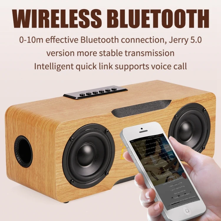M8C Multifunctional Alarm Clock Bluetooth Speaker(Yellow) - Image 3
