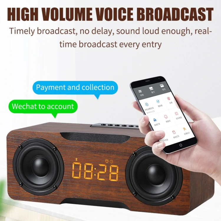 M8C Multifunctional Alarm Clock Bluetooth Speaker(Yellow) - Image 5