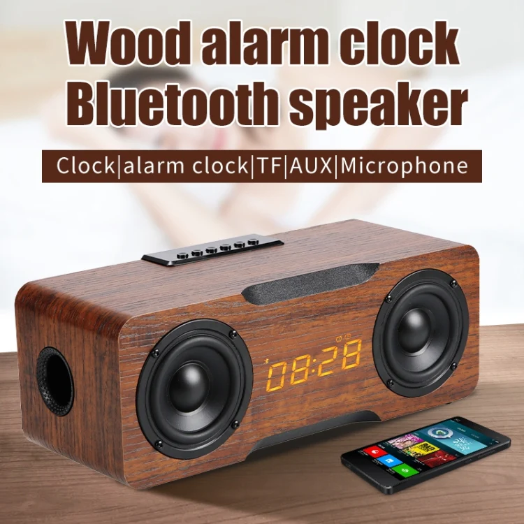 M8C Multifunctional Alarm Clock Bluetooth Speaker(Yellow) - Image 6