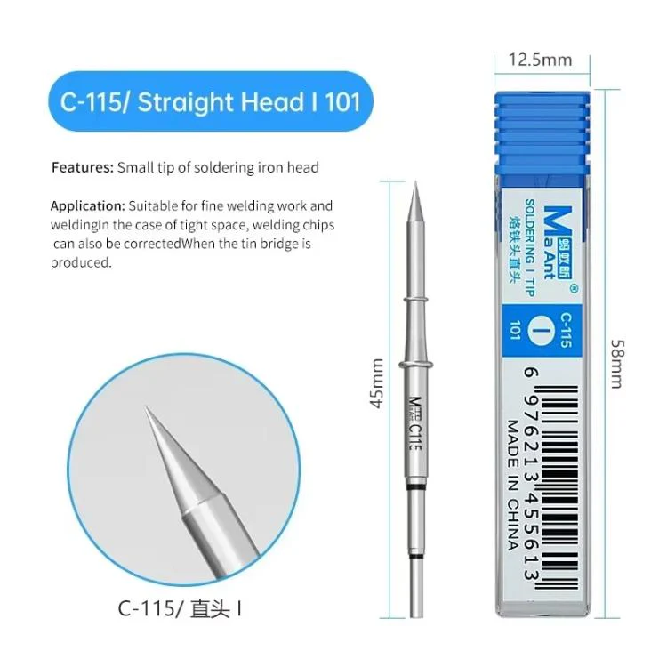MaAnt C-115 Series Efficient Heat Conduction Lead-free Soldering Iron Tips for T210 / T26 Handles, Model:I 101 - Image 2