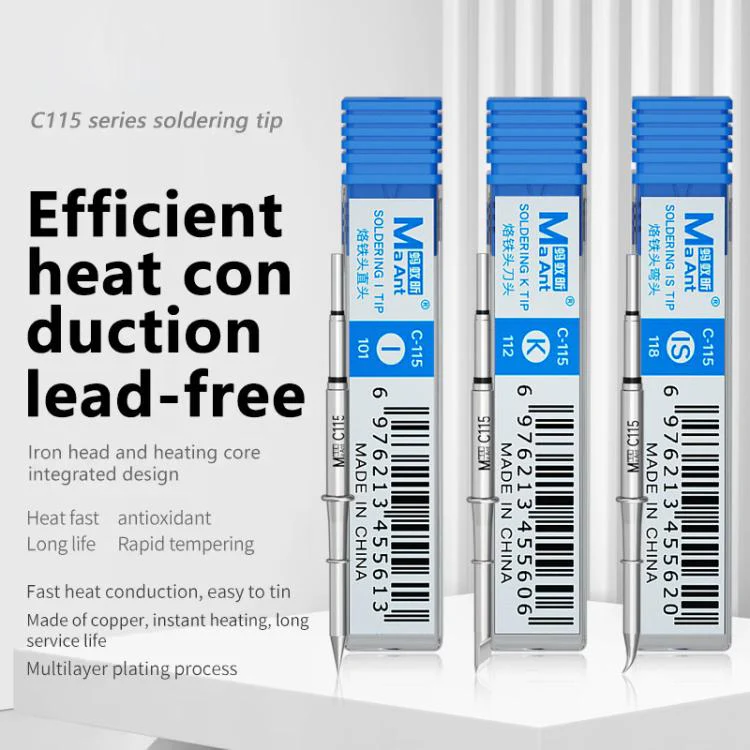 MaAnt C-115 Series Efficient Heat Conduction Lead-free Soldering Iron Tips for T210 / T26 Handles, Model:IS 118 - Image 3