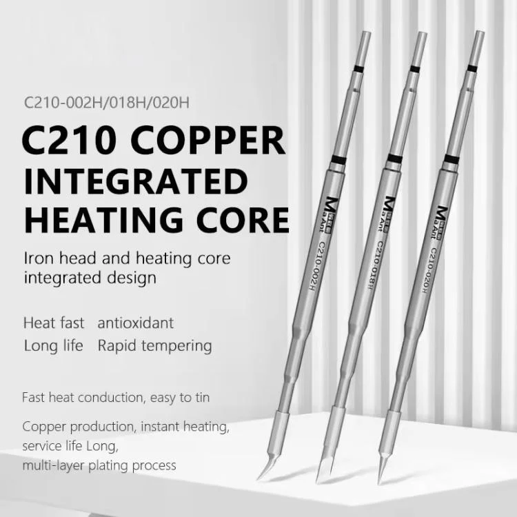 MaAnt C210 H Series Universal Copper Integrated Soldering Iron Tips for 210 / T26 Soldering Station, Model:018H - Image 3