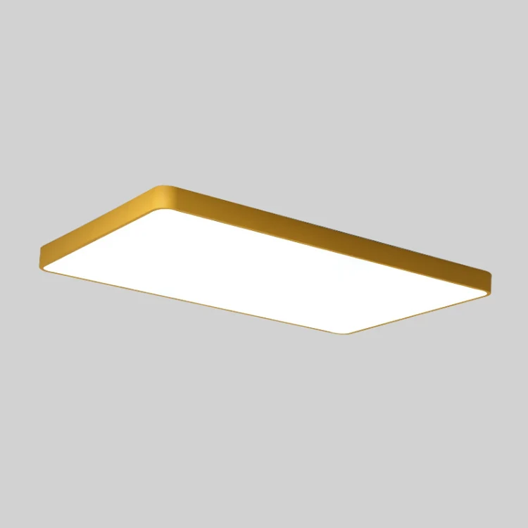 Macaron LED Rectangle Ceiling Lamp, Stepless Dimming, Size:110x70cm(Gold) - Image 2
