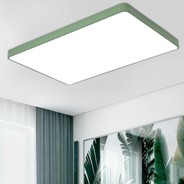 Macaron LED Rectangle Ceiling Lamp, Stepless Dimming, Size:110x70cm(Gold) - Image 7
