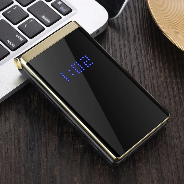 Mafam F120 Flip Phone, 2.4 inch, 5800mAh Battery, Support FM, SOS, External Time Display, GSM, Family Number, Big Keys, Dual SIM (Gold) - Image 2