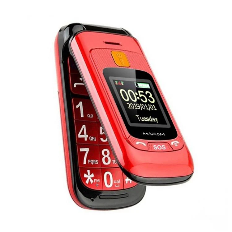Mafam F899 Flip Phone, 2.4 inch, 32MB+32MB, Support FM, SOS, GSM, Family Number, Big Keys, Dual SIM, EU Plug(Red) - Image 2