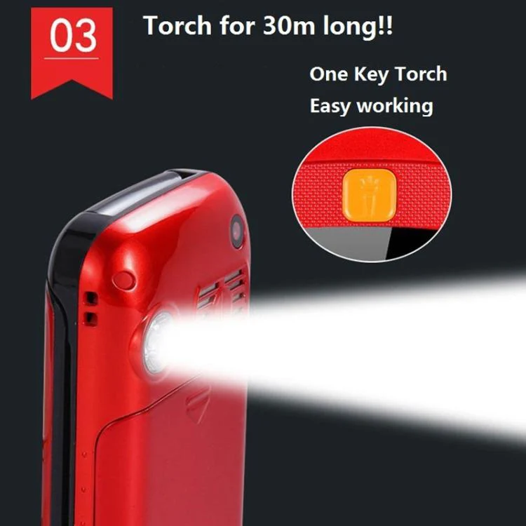Mafam F899 Flip Phone, 2.4 inch, 32MB+32MB, Support FM, SOS, GSM, Family Number, Big Keys, Dual SIM, EU Plug(Red) - Image 6
