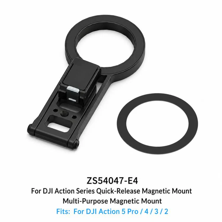 Magnetic Action Camera Mount Base For DJI Action 5 Pro/4/3/2 Quick Release