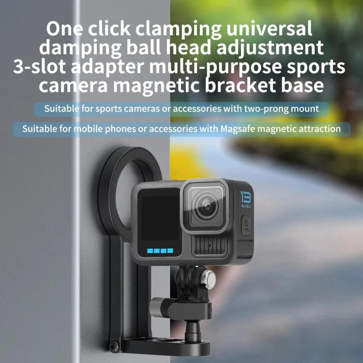 Magnetic Action Camera Mount Base Universal 17mm Ball Joint - Image 3