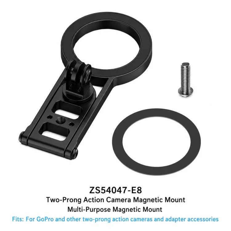 Magnetic Action Camera Mount Base Universal 2-Prong Direct Mount