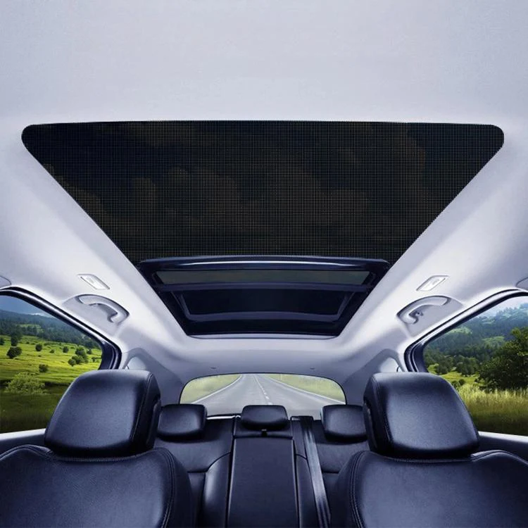 Magnetic Car Sunroof Mesh Shade Heat Insulation Sun & Mosquito Protection Net For Roof, Size: L