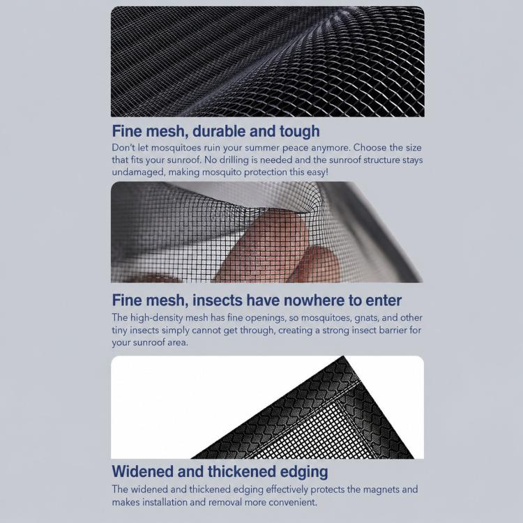 Magnetic Car Sunroof Mesh Shade Heat Insulation Sun & Mosquito Protection Net For Roof, Size: L - Image 8