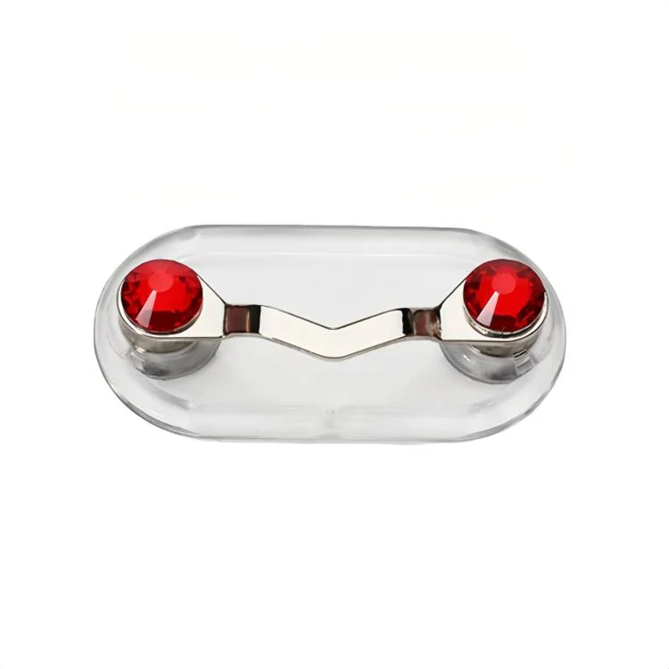 Magnetic Glasses Holder Magnetic Brooch Number Plate Headset Glasses Clip, Color: Bright Red - Image 2