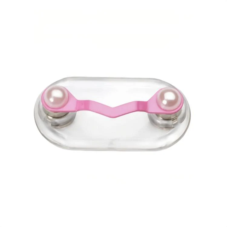 Magnetic Glasses Holder Magnetic Brooch Number Plate Headset Glasses Clip, Color: Pink Foundation With Pearls - Image 2