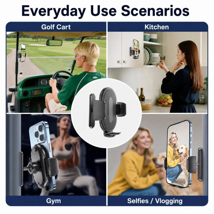 Magnetic Gym Phone Holder with Clip 360-degree Rotatable Workout Phone Mount C20C-CZ17 - Image 8