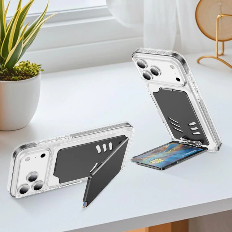 Magnetic Metal Card Clip Bag with Foldable Holder(Black) - Image 8