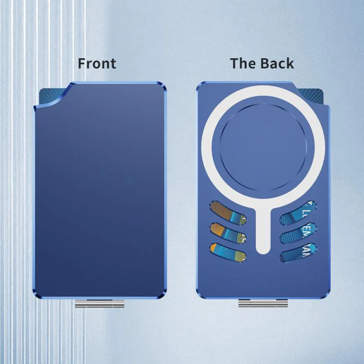 Magnetic Metal Card Clip Bag with Foldable Holder(Blue) - Image 6