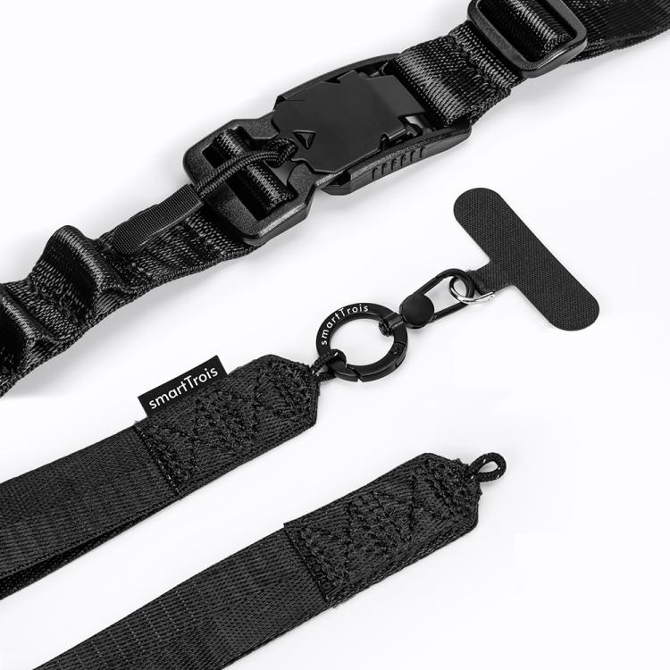 Magnetic Quick Release Adjustable Phone Lanyard Crossbody Strap(Black)