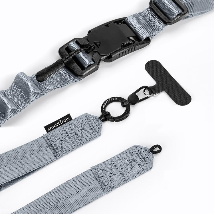 Magnetic Quick Release Adjustable Phone Lanyard Crossbody Strap(Grey)