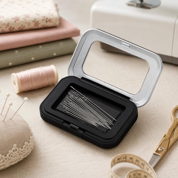 Magnetic Storage Box With Transparent Lid (S Matte Black)