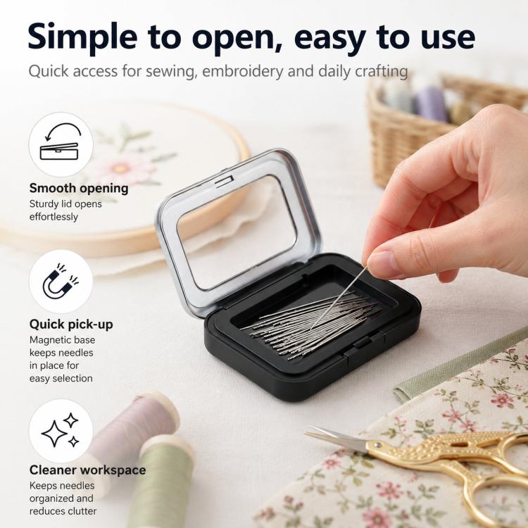 Magnetic Storage Box With Transparent Lid (S Matte Black) - Image 6