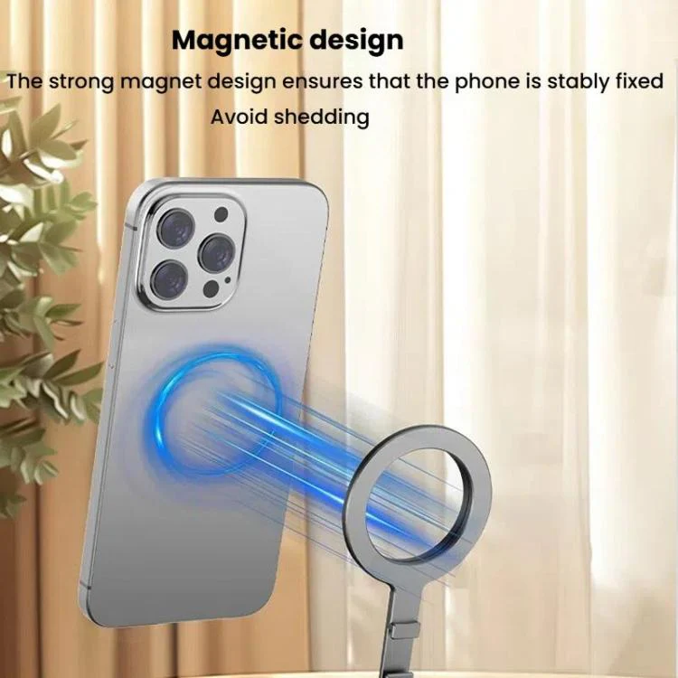 Magsafe Mobile Phone Magnetic Holder Desktop Tripod(Silver Gray) - Image 4