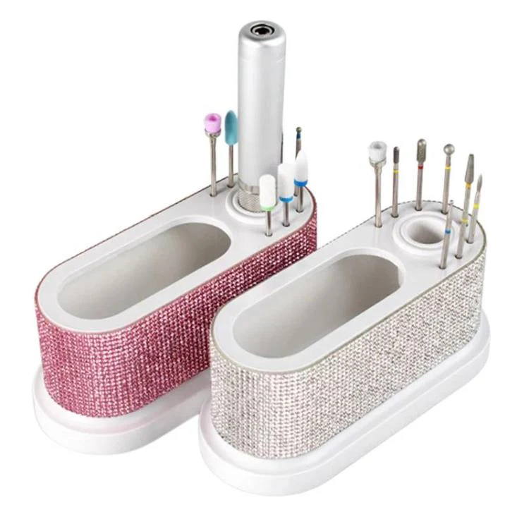 Manicure File Small Storage Case Manicure Machine Accessories File Heads Universal Storage Tool B(White AB) - Image 5