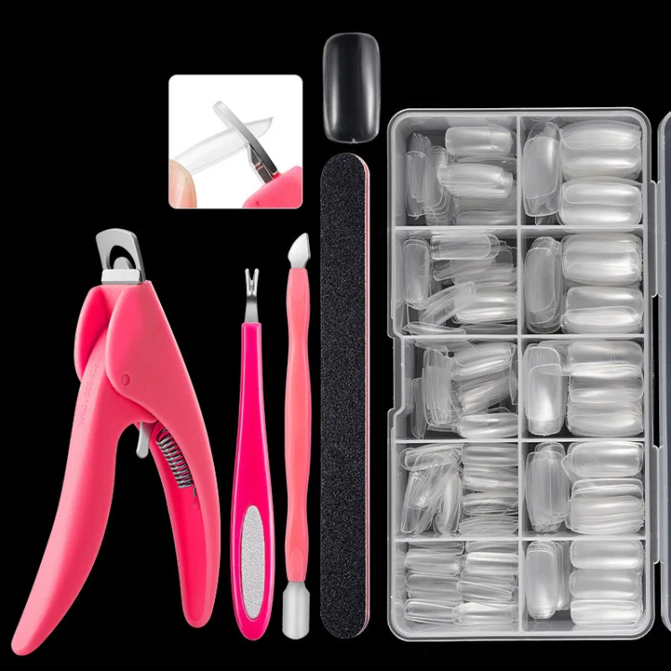 Manicure Tool Set Fingernails Word Cut Set, Specification: Transparent Full Post