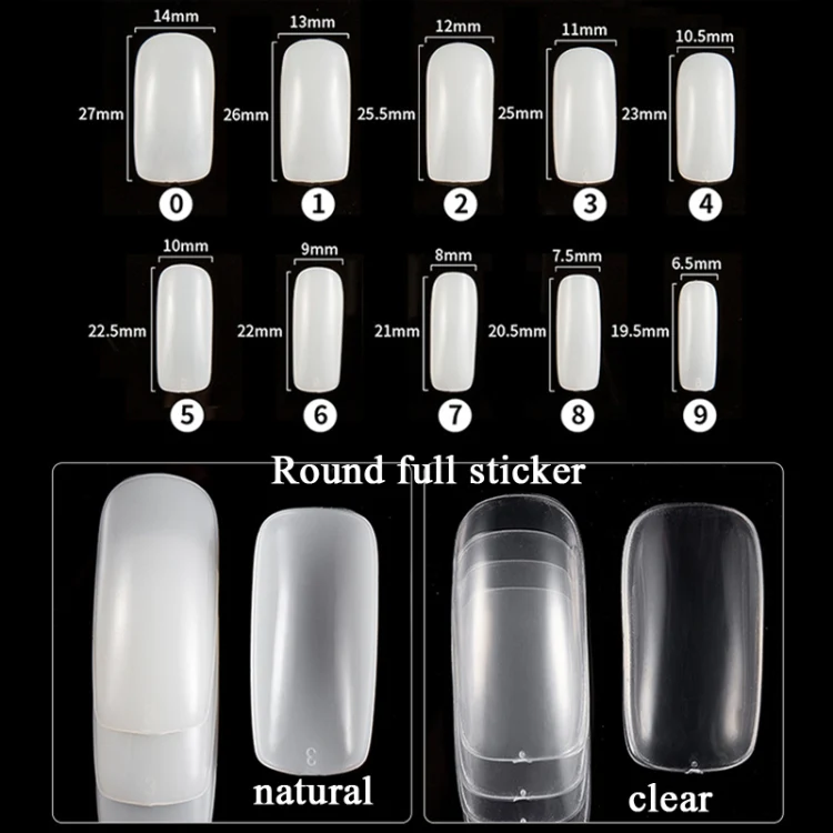 Manicure Tool Set Fingernails Word Cut Set, Specification: Transparent Full Post Large Set - Image 2