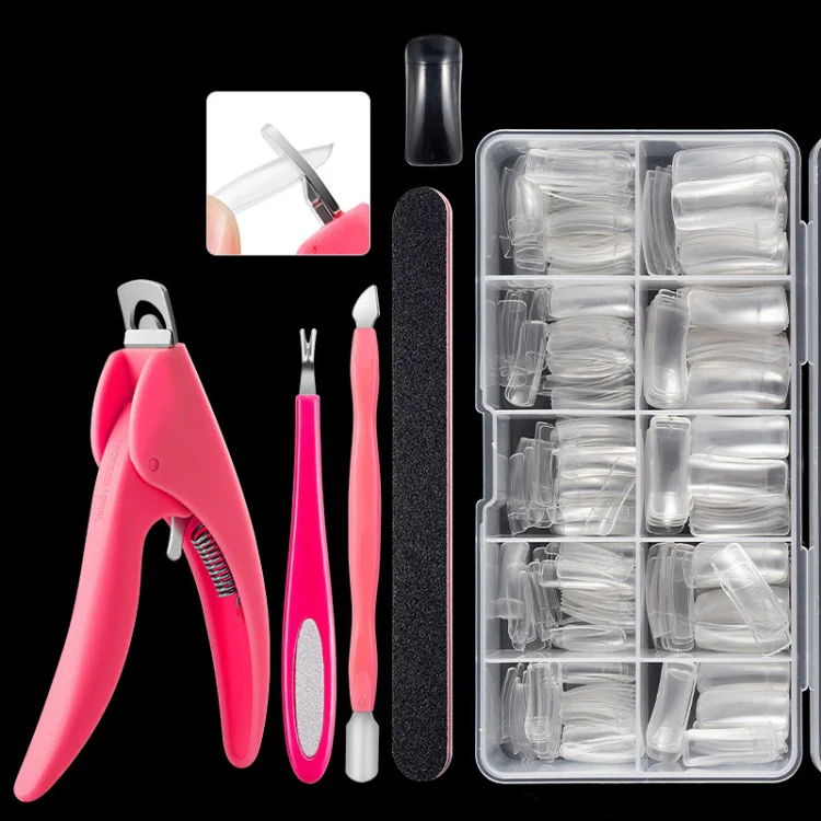 Manicure Tool Set Fingernails Word Cut Set, Specification: Transparent Semi-post