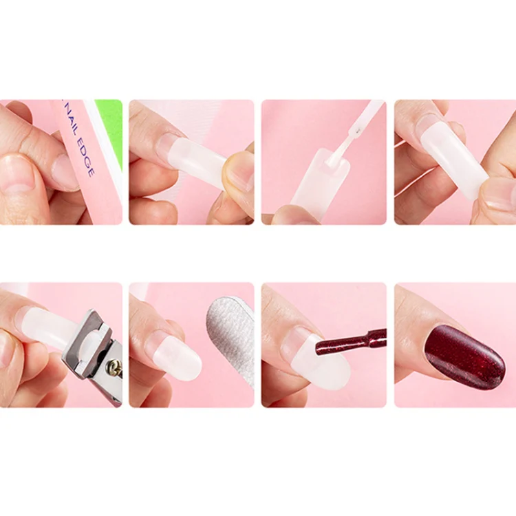 Manicure Tool Set Fingernails Word Cut Set, Specification: Transparent Semi-post Large Set - Image 8