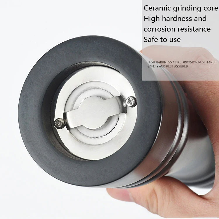 Manual Pepper Grinder Solid Wood PU Paint Pepper Mill Ceramic Core Coarse Salt Pepper Grinder Seasoning Bottle - Image 3