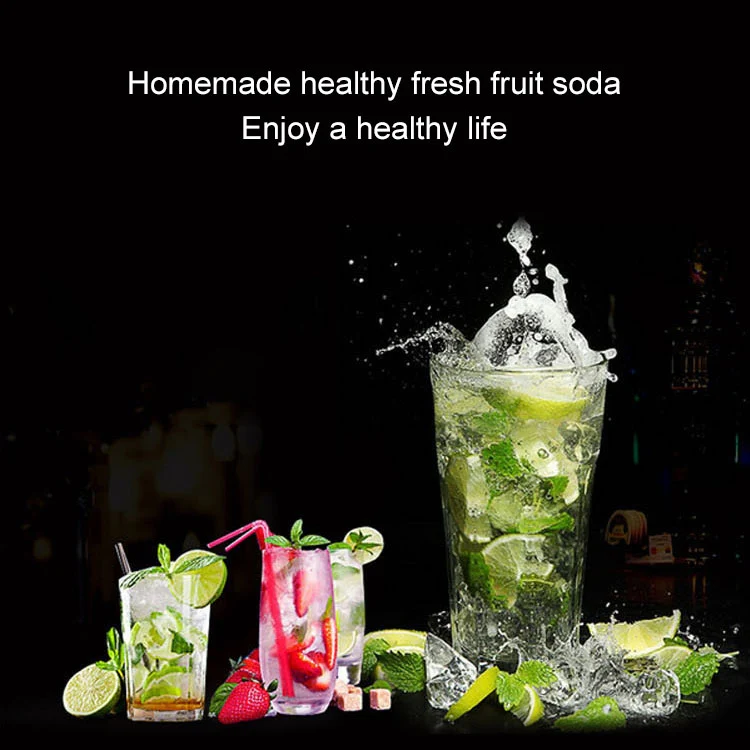 Manual Soda Siphon CO2 Dispenser Water Bubble Generator Cool Drink Cocktail Soda Machine Aluminum Bar DIY Soda Maker, Capacity: 1L(Red) - Image 5