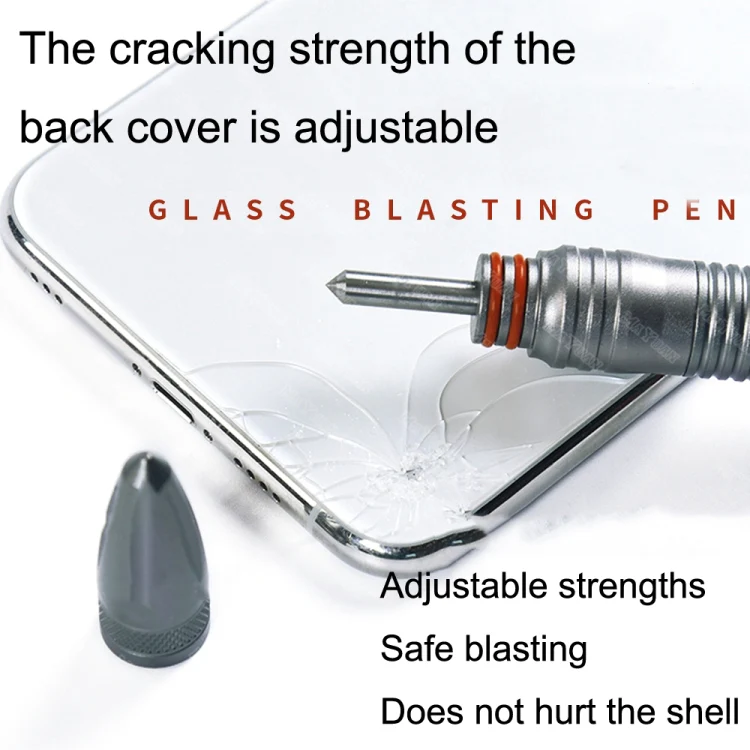 MaYuan Protect Glass Back Cover Broken Screen Pen Phone Glass Blasting Pen(Black) - Image 4