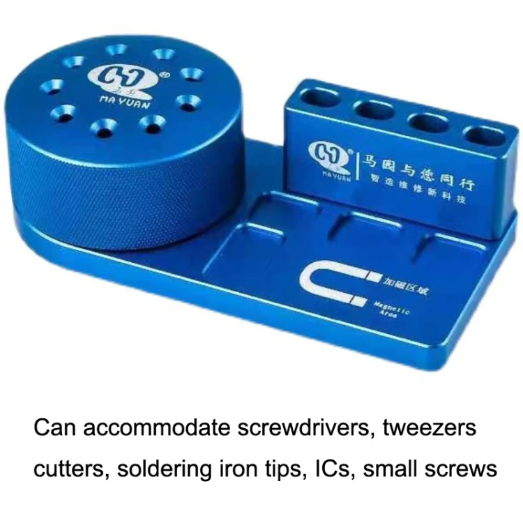 MaYuan Screwdriver Storage Rack Rotary Base Metal Screwdriver Storage Box(Blue) - Image 2