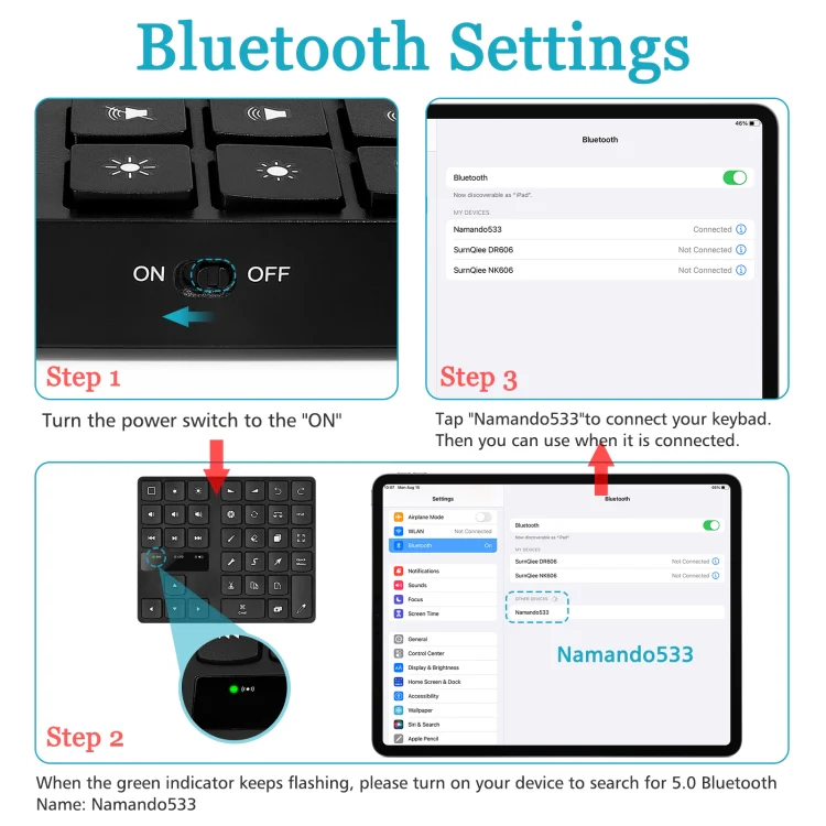 MC-533 Bluetooth 5.0 Painting Keyboard 35 keys Keypad Wireless Digital keyboard - Image 4