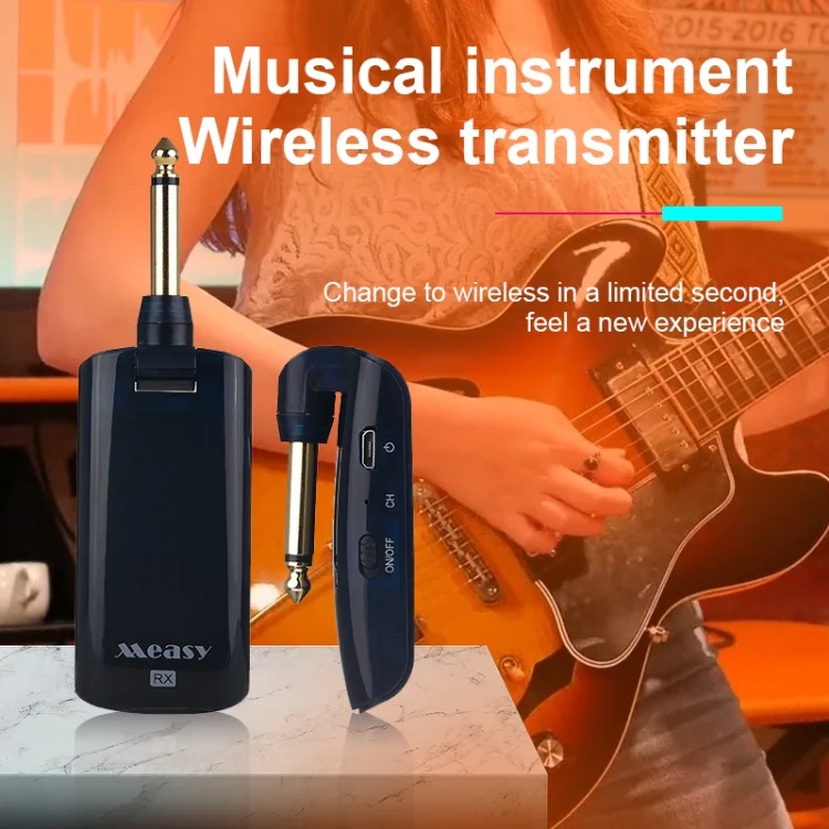 Measy AU688-U 20 Channels Wireless Guitar System Rechargeable Musical Instrument Transmitter Receiver - Image 13