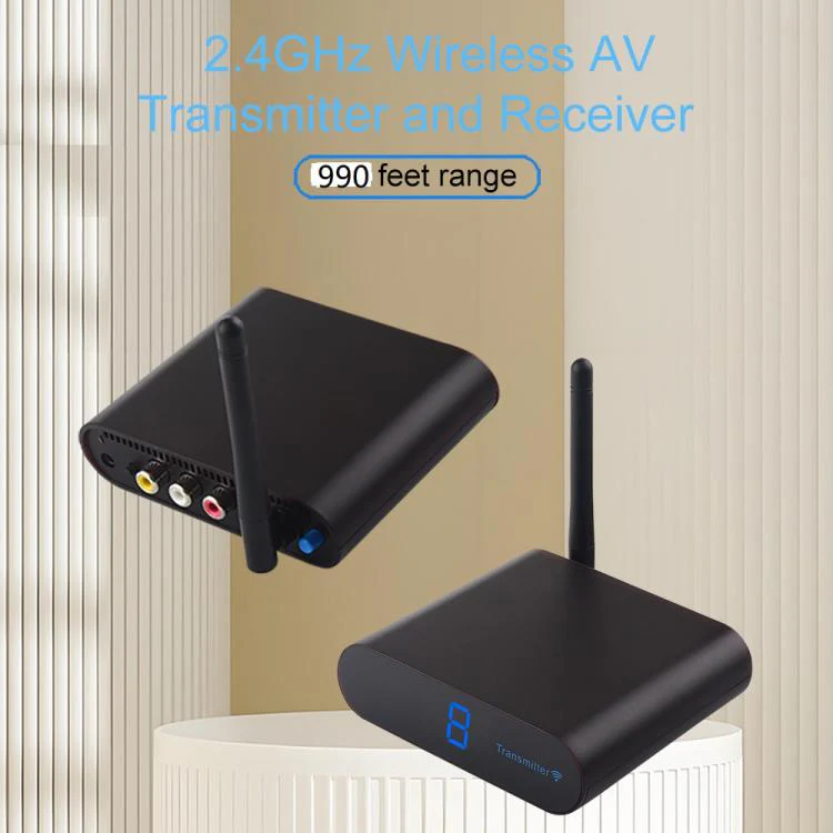 Measy AV230-2 2.4GHz Set-top Box Wireless Audio / Video Transmitter + 2 Receiver, with IR Extension Function, Plug:AU Plug(Black) - Image 2