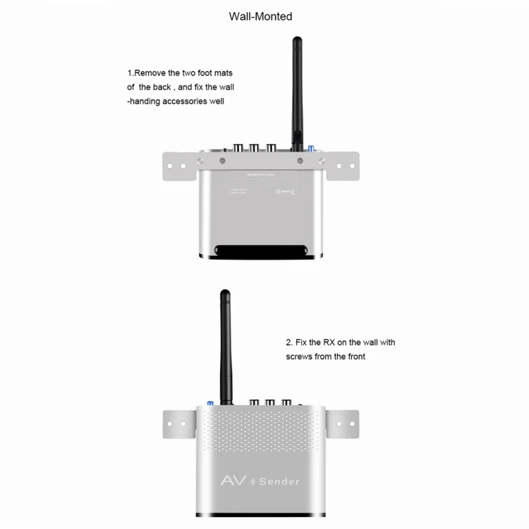 Measy AV530-2 5.8GHz Wireless Audio / Video Transmitter + 2 Receiver, Transmission Distance: 300m, UK Plug - Image 8