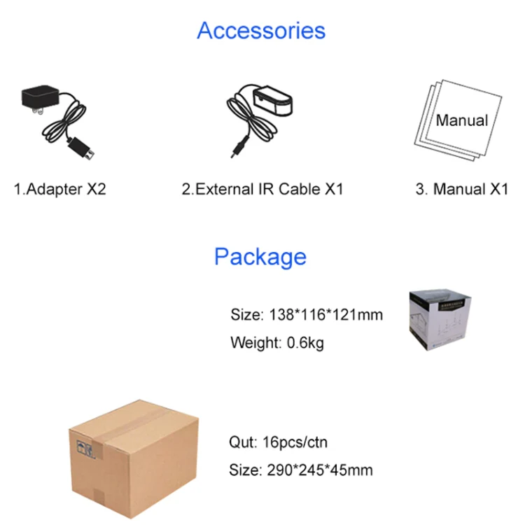 Measy FHD686-2 Full HD 1080P 3D 2.4GHz / 5.8GHz Wireless HD Multimedia Interface Extender 1 Transmitter + 2 Receiver, Transmission Distance: 200m(EU Plug) - Image 10