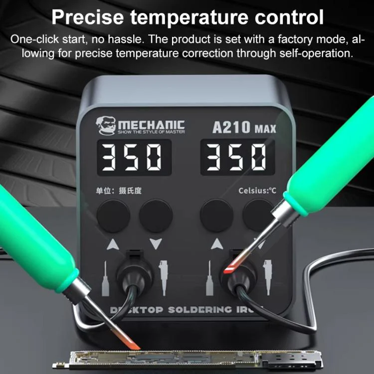 MECHANIC A210 Max Intelligent Constant Temperature Double-station Soldering Station, Plug:EU Plug - Image 5
