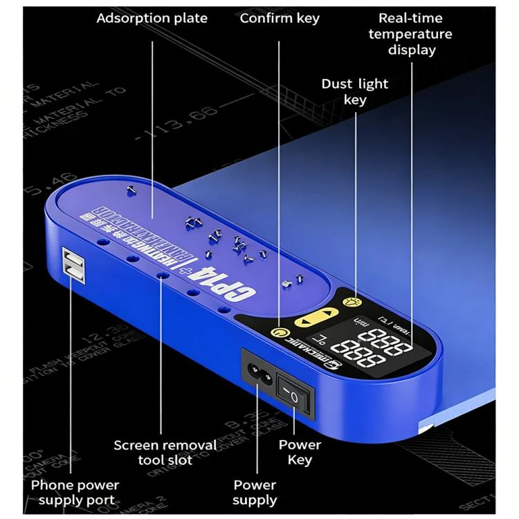 MECHANIC CP14+ 14-inch LCD Screen Separator with Dust Detection LED Light, Plug:EU Plug - Image 8