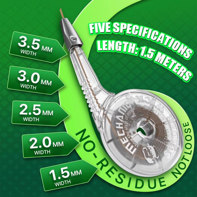 MECHANIC Dr.X Super Strong Version 1.5m Precision Desoldering Tape, Specification:1.5x1.5mm - Image 4