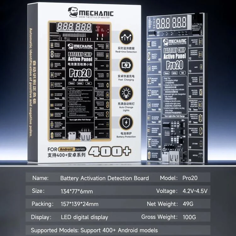 MECHANIC Pro20 Fast Charging Battery Chip Activation Detection Panel for Android - Image 6