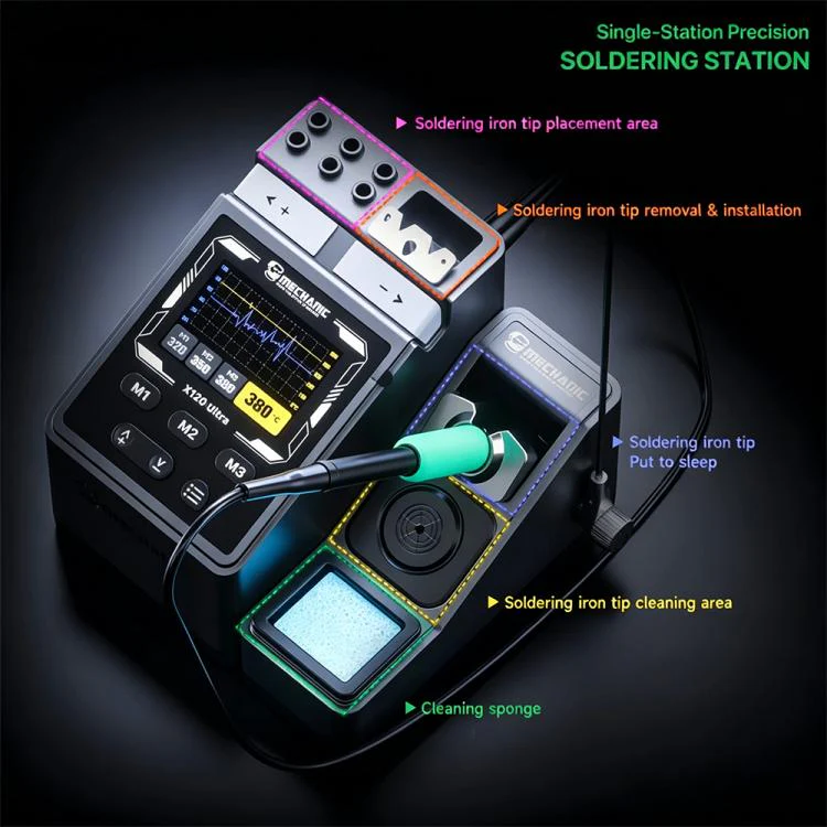 MECHANIC X120 Ultra Pen Style Intelligent Temperature Controlled Single Station Soldering Station - Image 9
