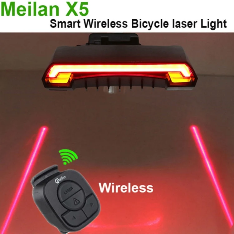 Meilan X5 Wireless Remote Control Laser Tail Lamp for Bicycle, Waterproof Level: IPX4 - Image 9