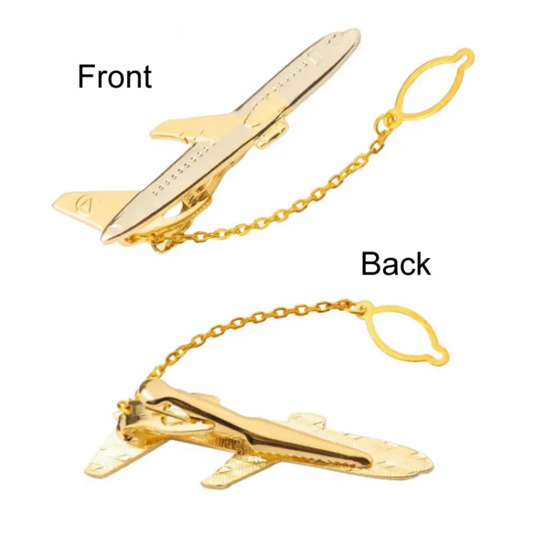 Men Business Formal Wedding Tie Clips, Color: Gold Ship - Image 3