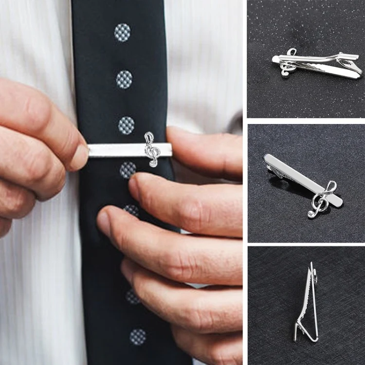 Men Business Formal Wedding Tie Clips, Color: Gold Ship - Image 4