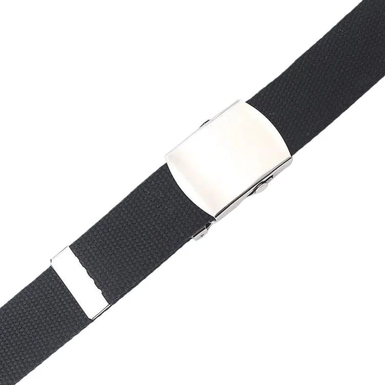 Men Canvas Web Belt 32mm Narrow Casual Belts With Slider Automatic Buckle, Length: 125cm(Blue) - Image 3